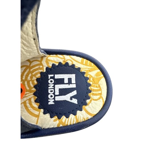 NWT Fly London Blue Leather Lace-Up Wedge Sandals Size 8.5 - Picture 7 of 8